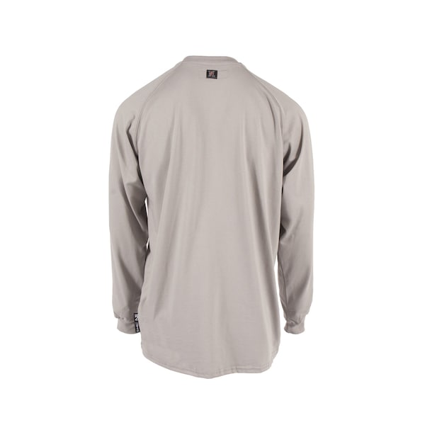 Workwear 6 Oz Cotton FR Henley Shirt-GY-S